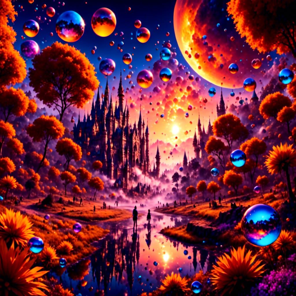 Eyes in Bubbles: Impressionist Poster Art