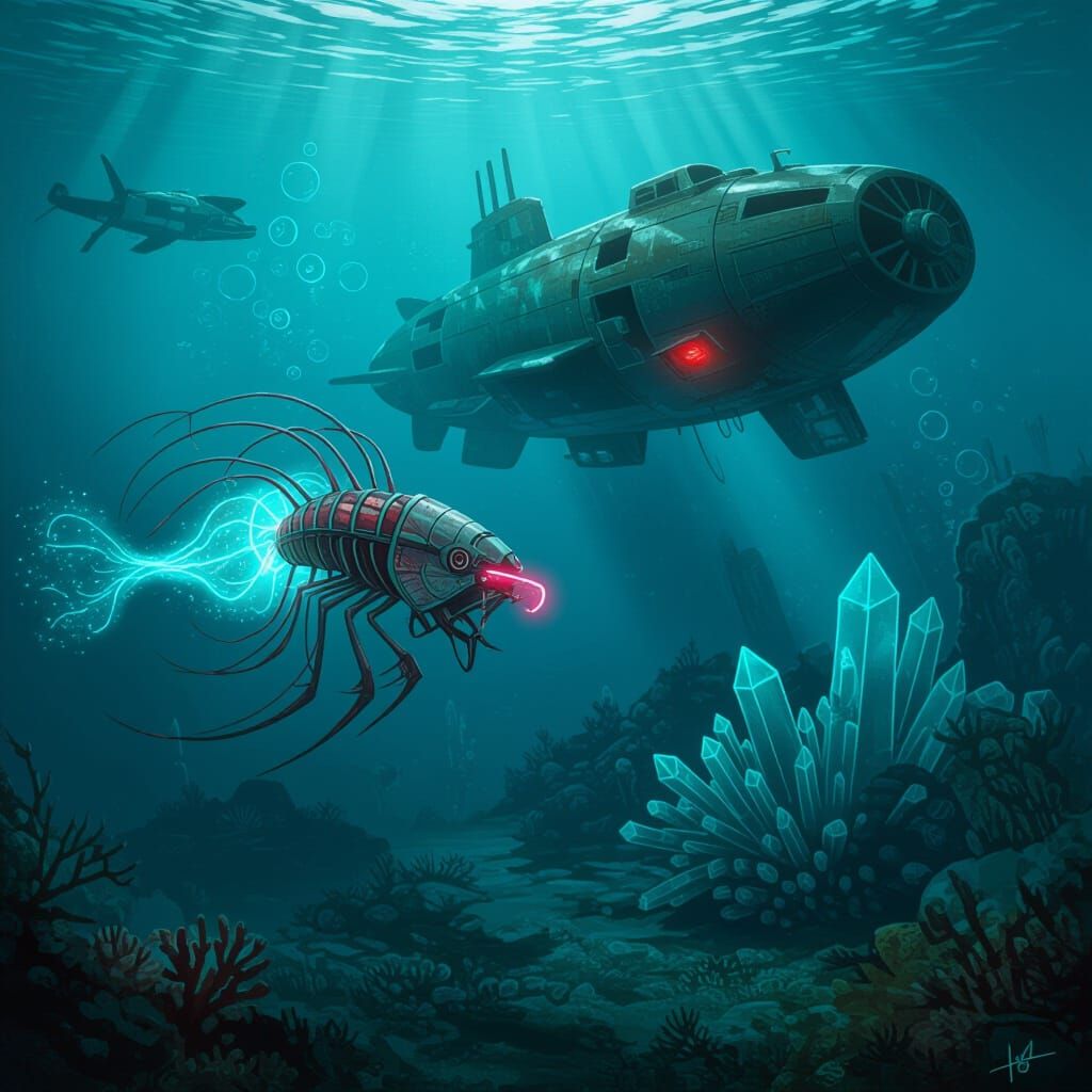 Concept Art: Hydro-Loom Angler in Volcanic Trench