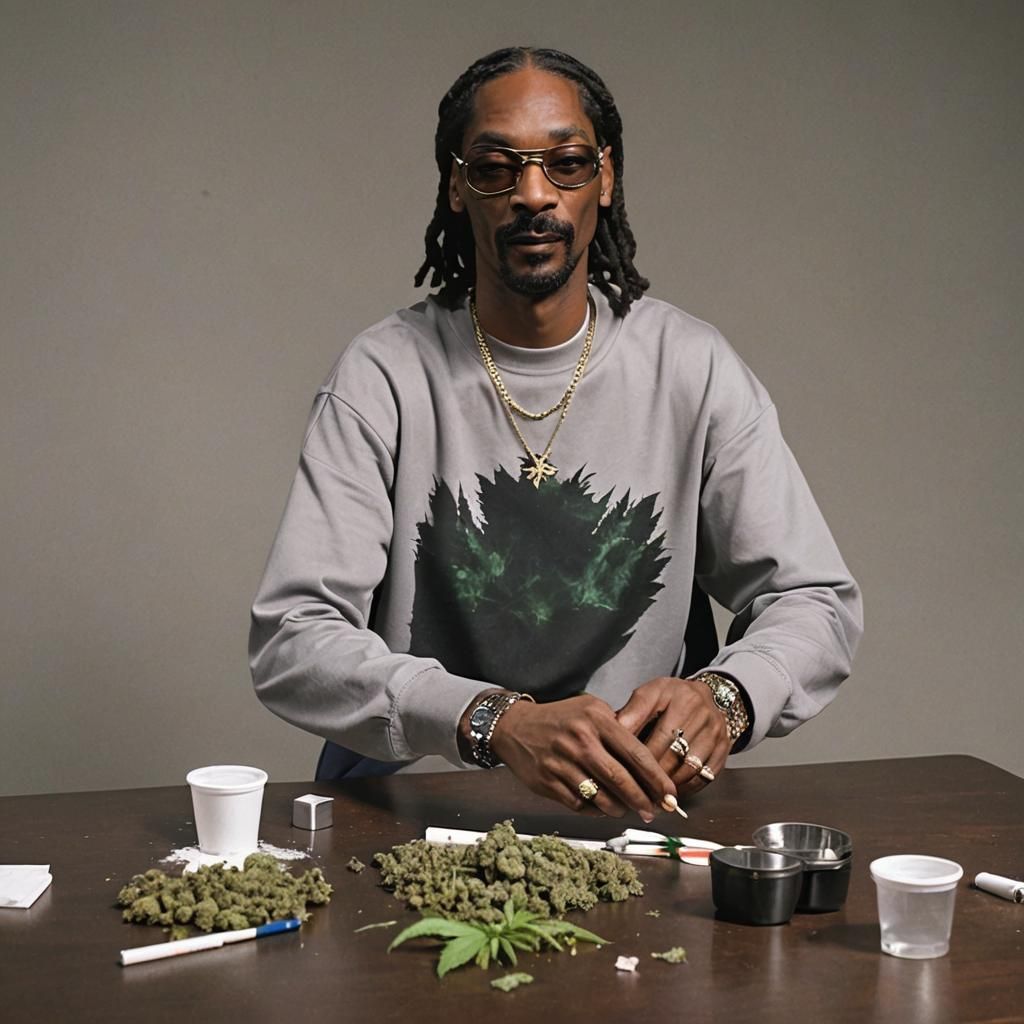 Snoop Dogg Rolling a Joint