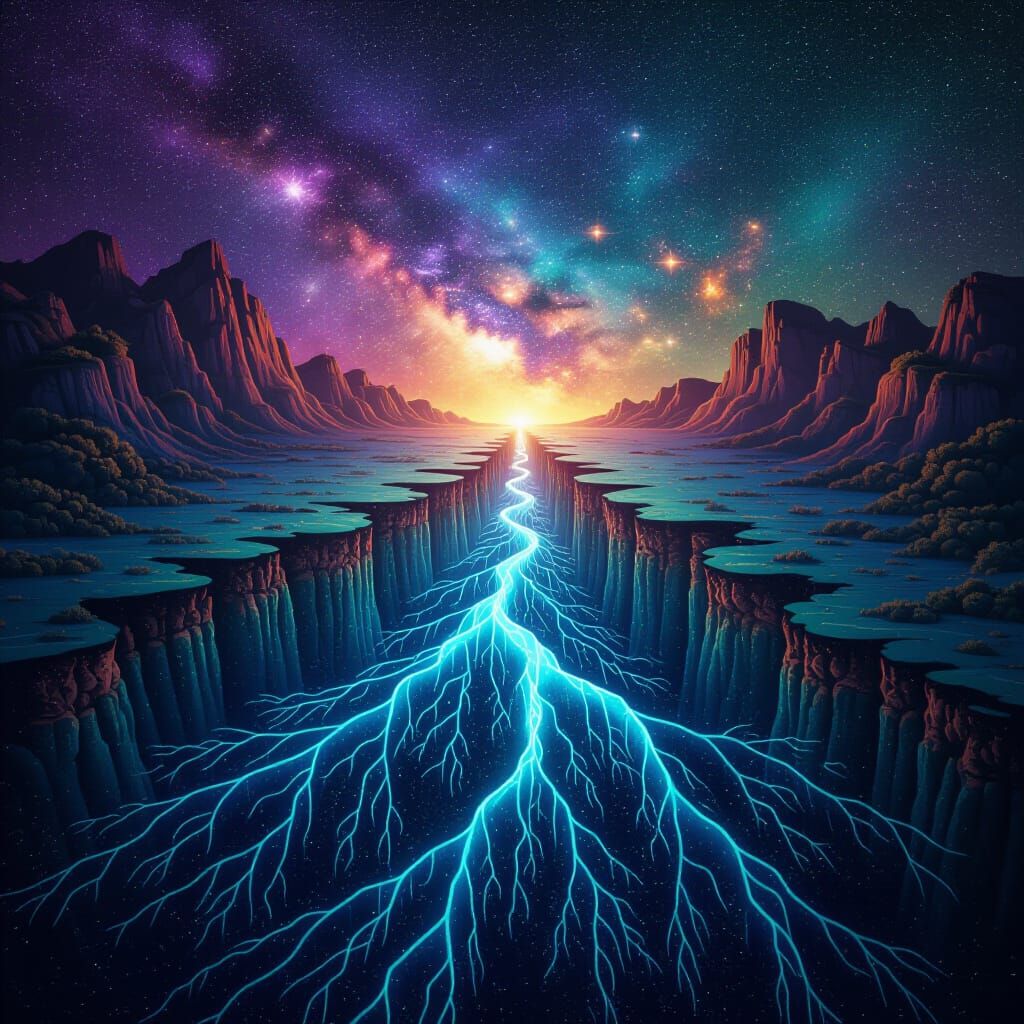 Cosmic Ancestry Roots in Astral Illustration