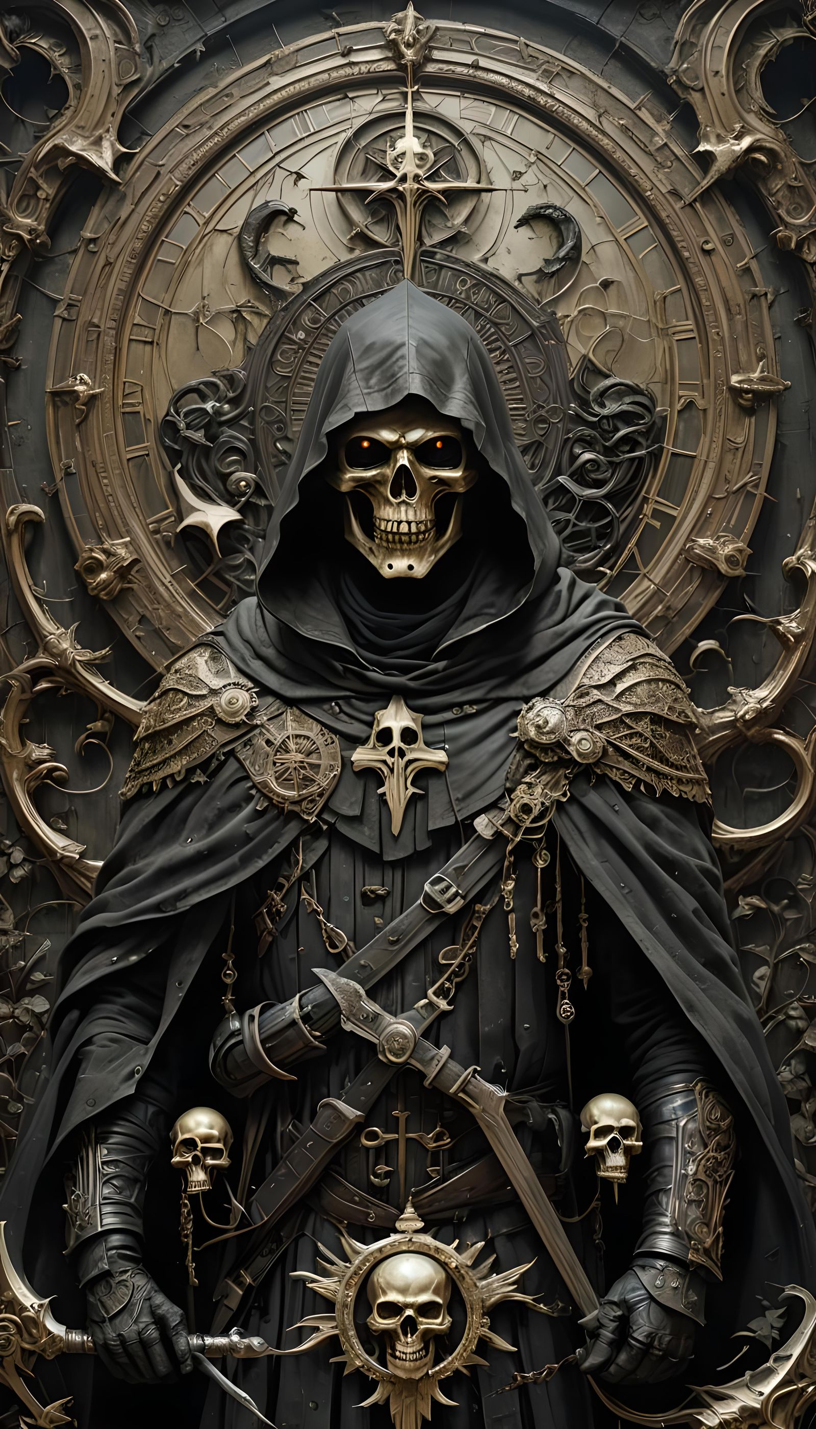 Overwatch 2 Reaper with Serbian Symbols in Hyperrealism