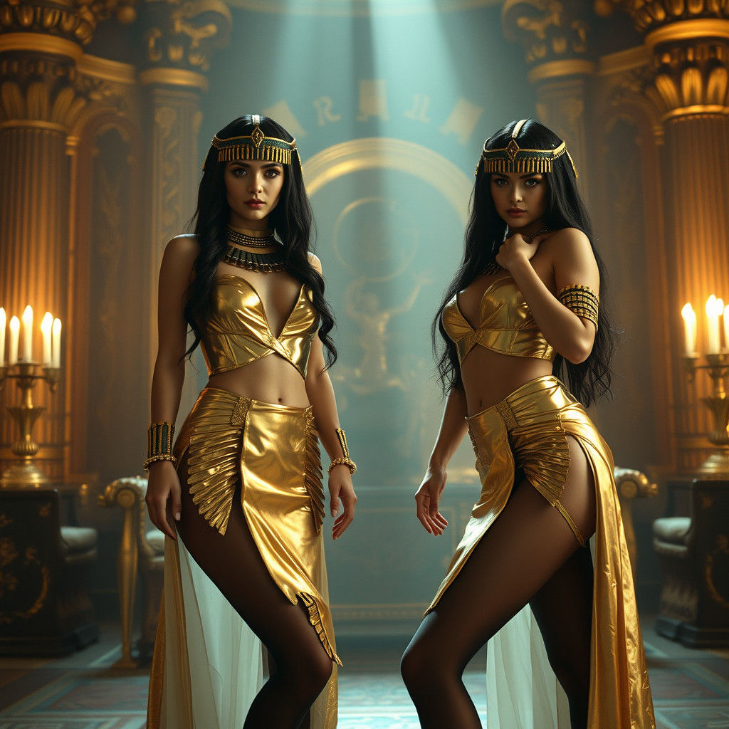 Kylie, Kendall, black pantyhose, plated skirt, Cleopatra, Trone Room