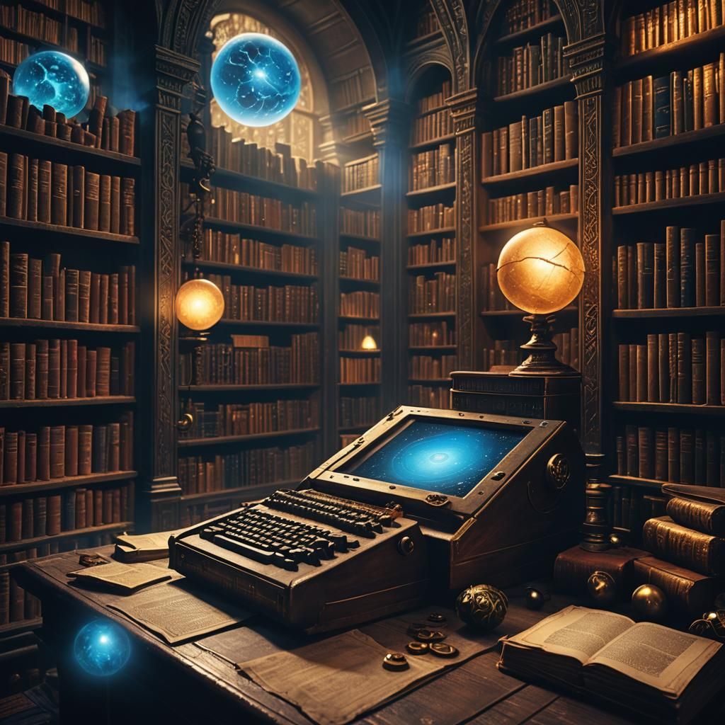 Amiga in Dark Fantasy Library, Matte Painting