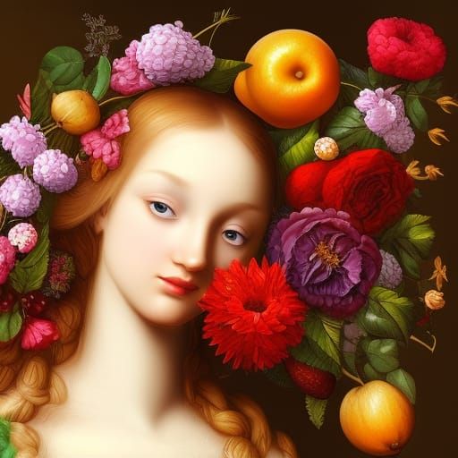 Renaissance Still Life with Flowers and Fruit