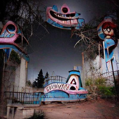Creepy Abandoned Disneyland: A Haunting Scene