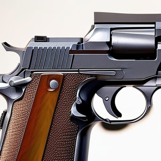 Hyperrealistic Gun in Splash Art Style