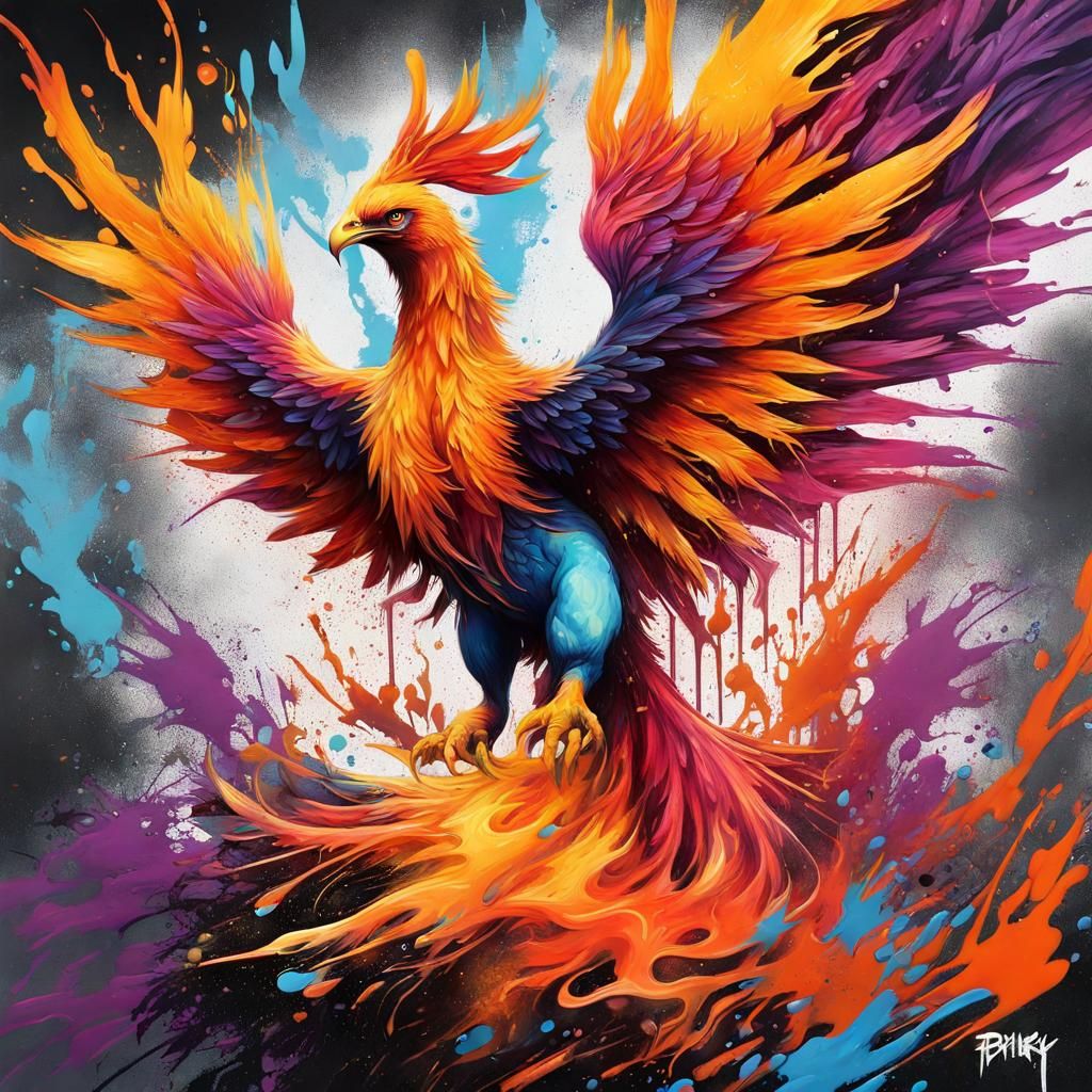 Phoenix Rising: Graffiti Art in Polychromatic Colors