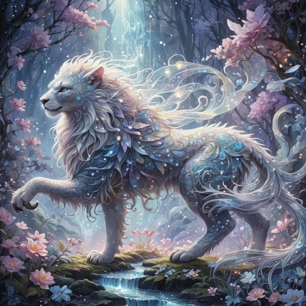 Ethereal Fantasy Creature in Soft Illustration Style