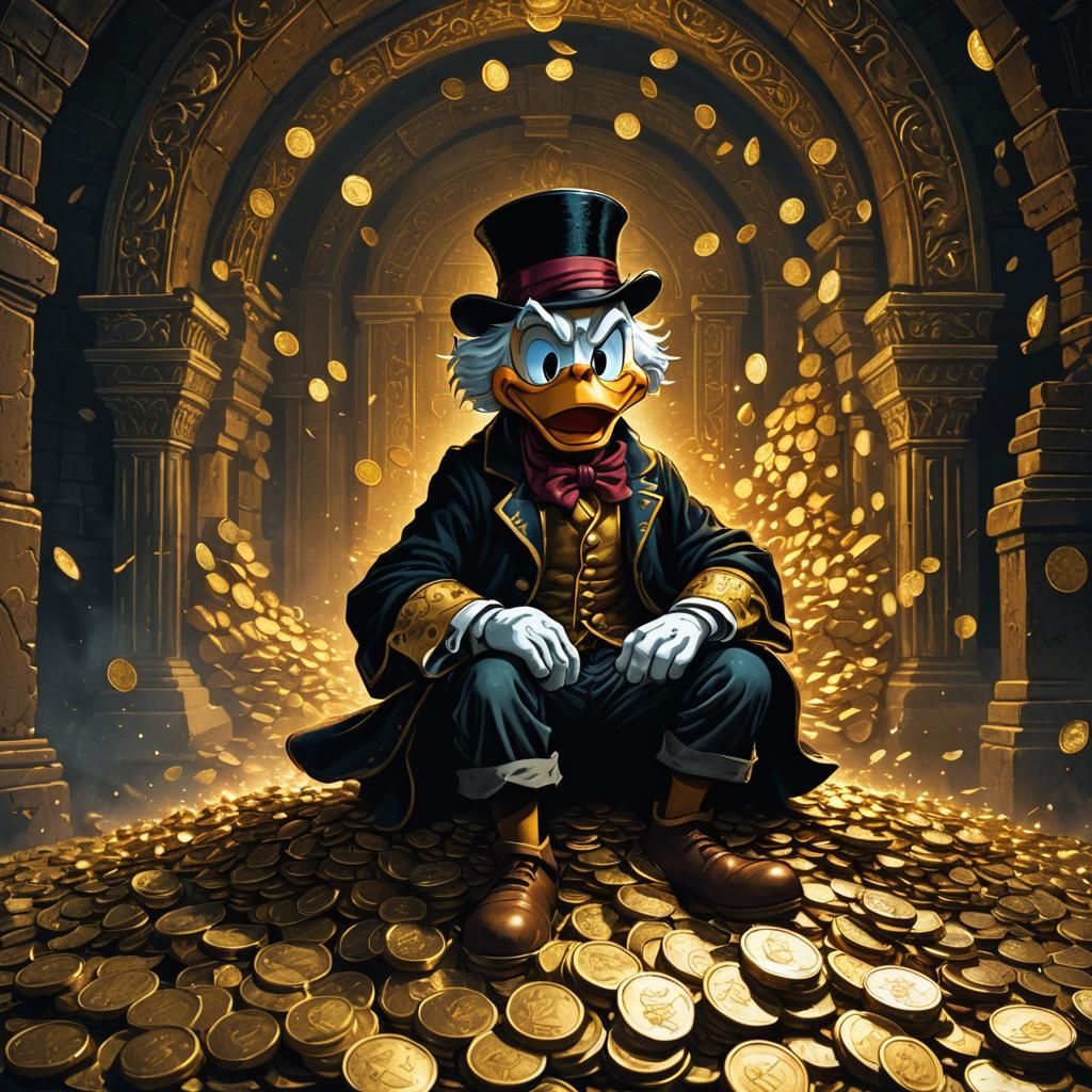Scrooge McDuck in Dark Fantasy Vault