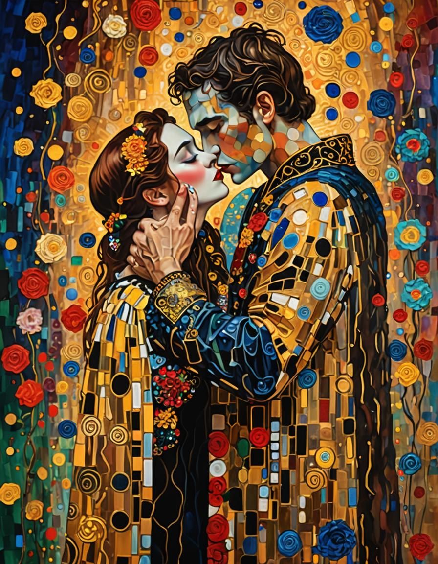 Hyperrealistic Re-Enactment of The Kiss by Klimt