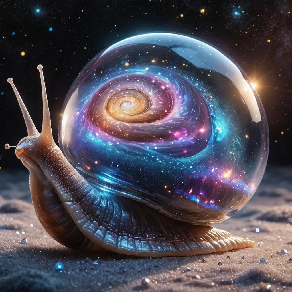 Galaxy Snail: Sci-Fi Illustration in Ultra-High Definition