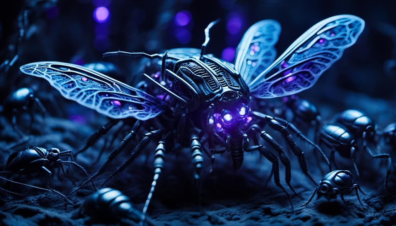 Electronic Moths Constructing a Biomechanical Nest