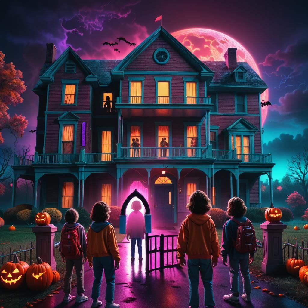 Colorful Halloween Art in Anime Style