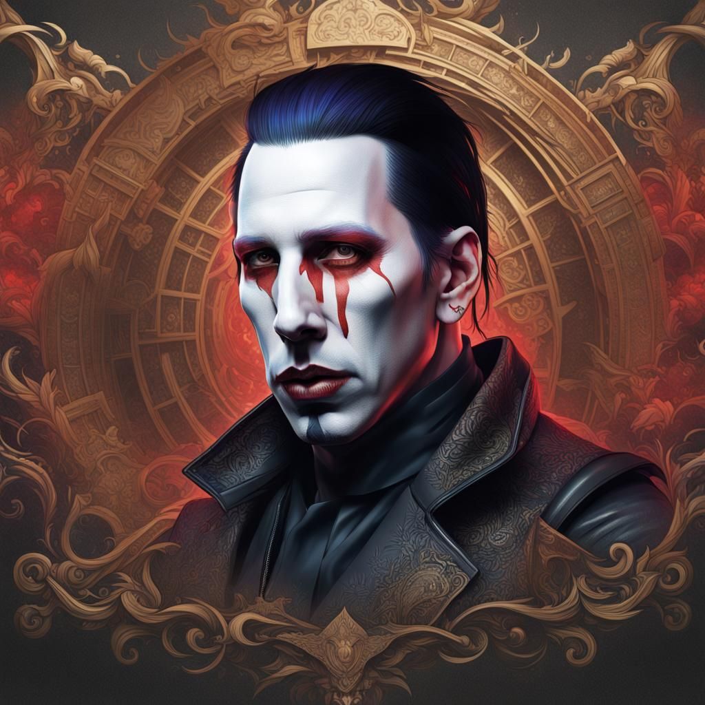 Marilyn Manson as a God, Detailed Portrait