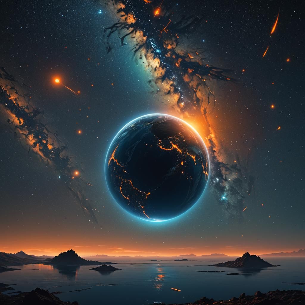 Earth in Space: A Matte Painting