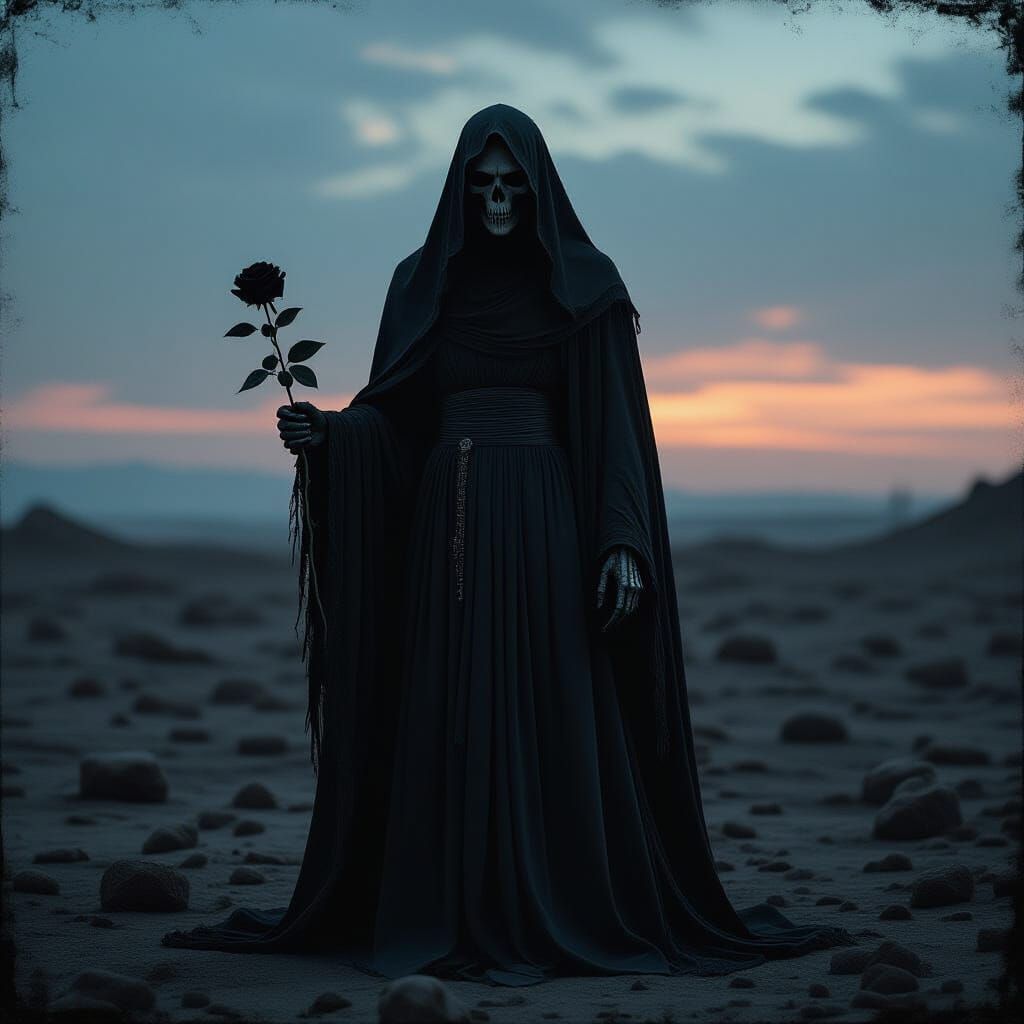 Death Embodied in Desolate Landscape