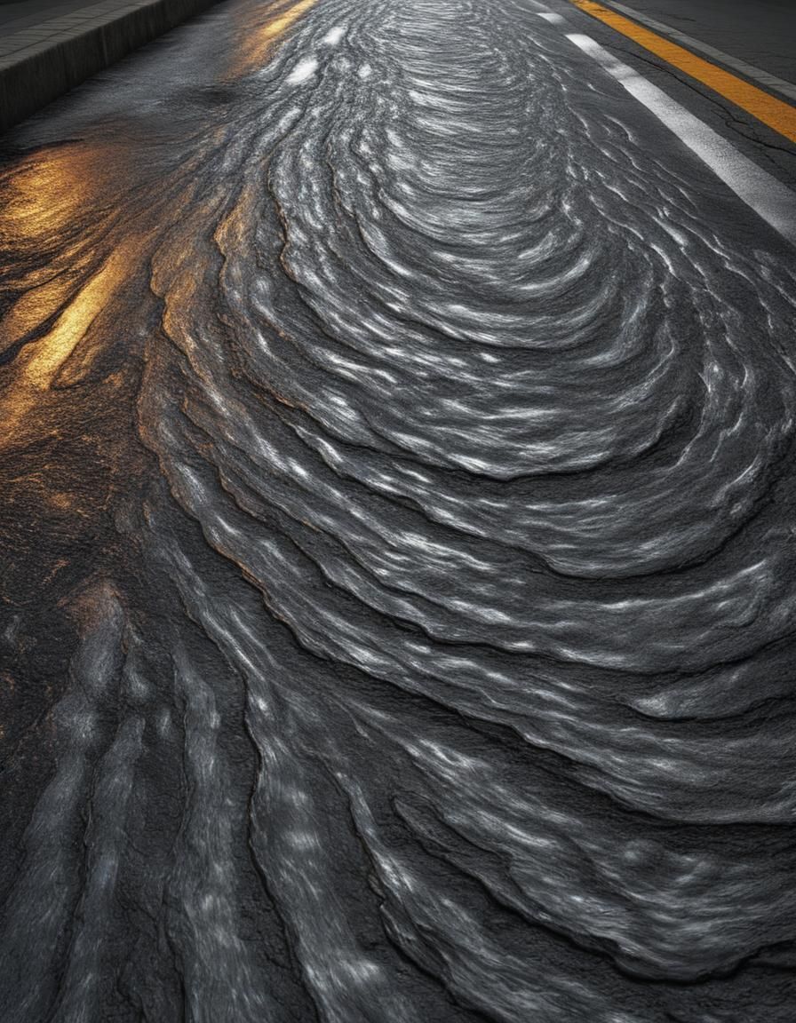 Reflections in Rain: Vivid Digital Street Scene