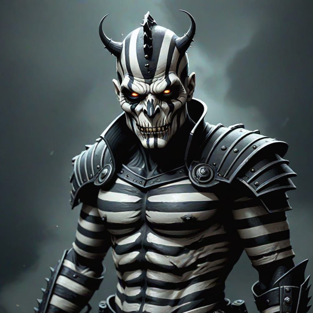 Grimdark Fantasy Art in Dark Striped Patterns