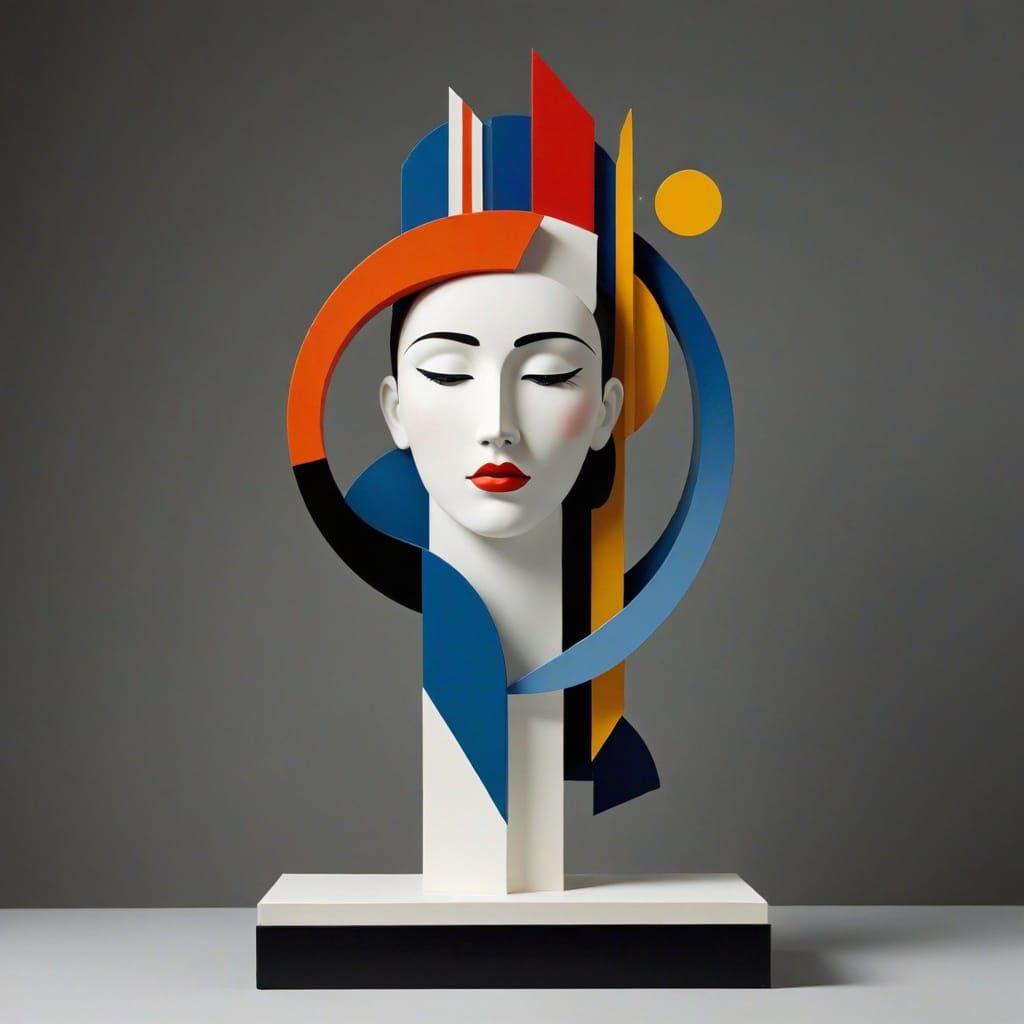 Bauhaus-Inspired Geometric Sculpture