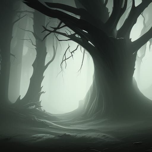 Scythe in Shadows: A Dark and Sinister Painting