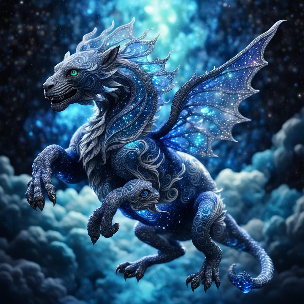 Luminous Air Elemental in Crystal Glass Style