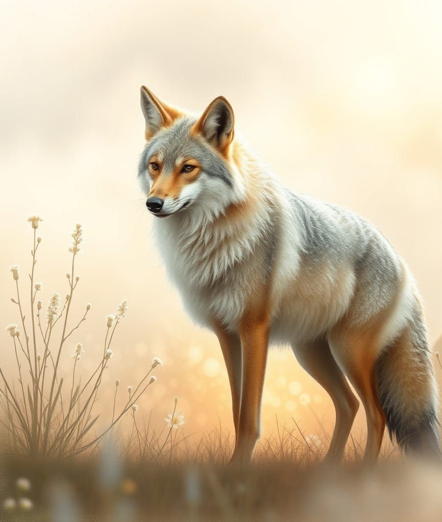 Coyote Wakes to Gentle Dawn