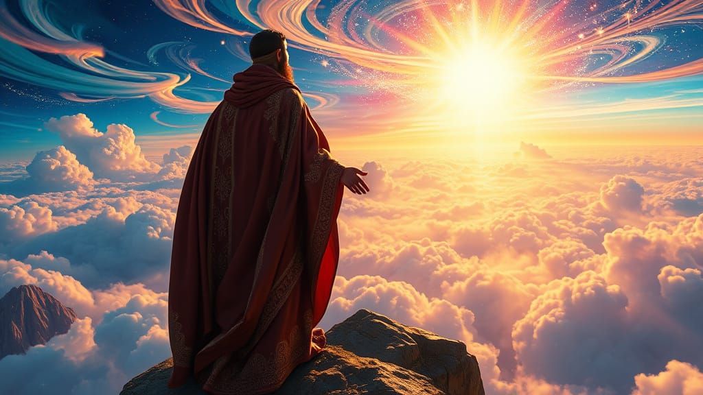 Abraham in Regal Splendor Before the Divine Presence