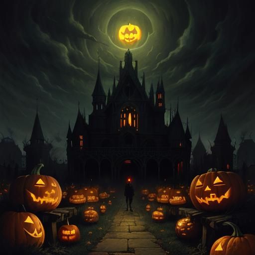 Haunted Pumpkin Patch: Illuminated Jack-o'-Lanterns in Horro...