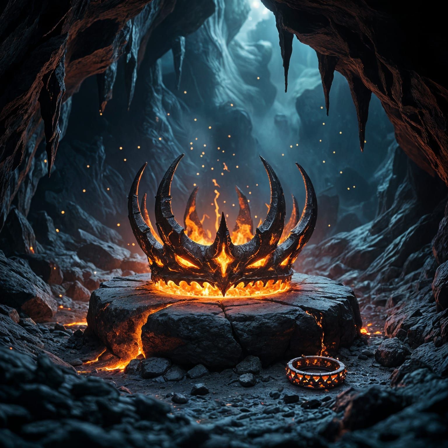 Demonic Lava Crown in Volcanic Cave