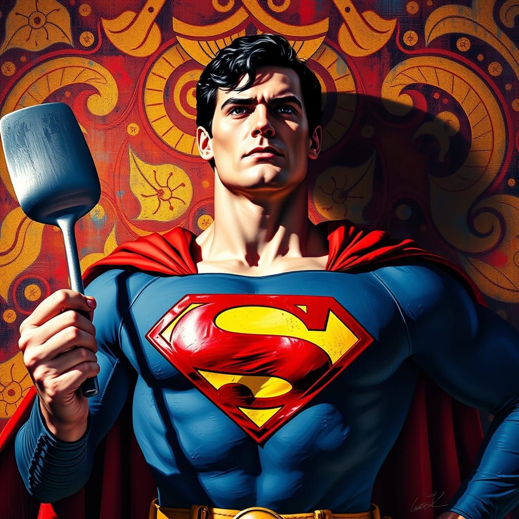 Superman as Action Painting and Poster Art