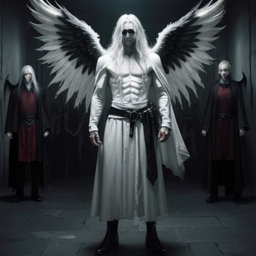 Demonic Fallen Angel Necrosimus in Hyper-Realistic Portrait