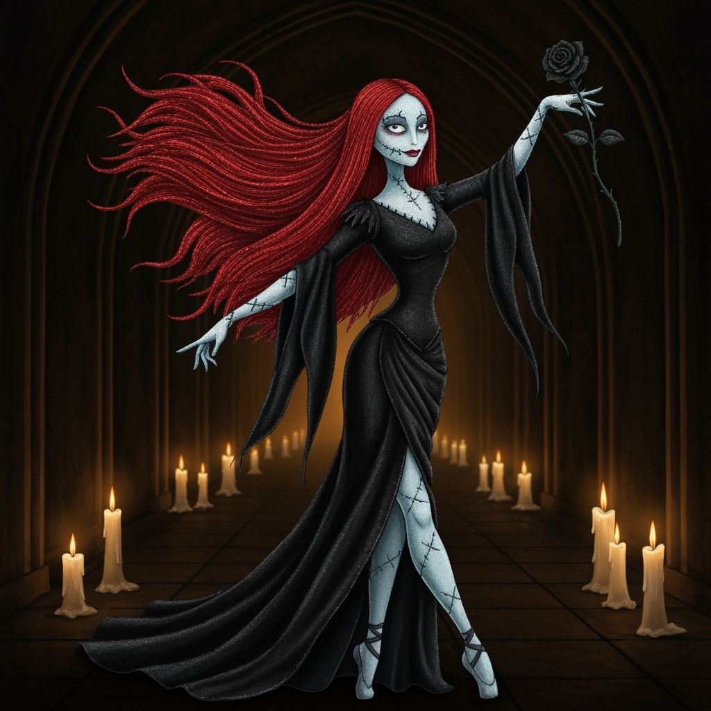 Sally's Gothic Ballet in Flickering Candlelight