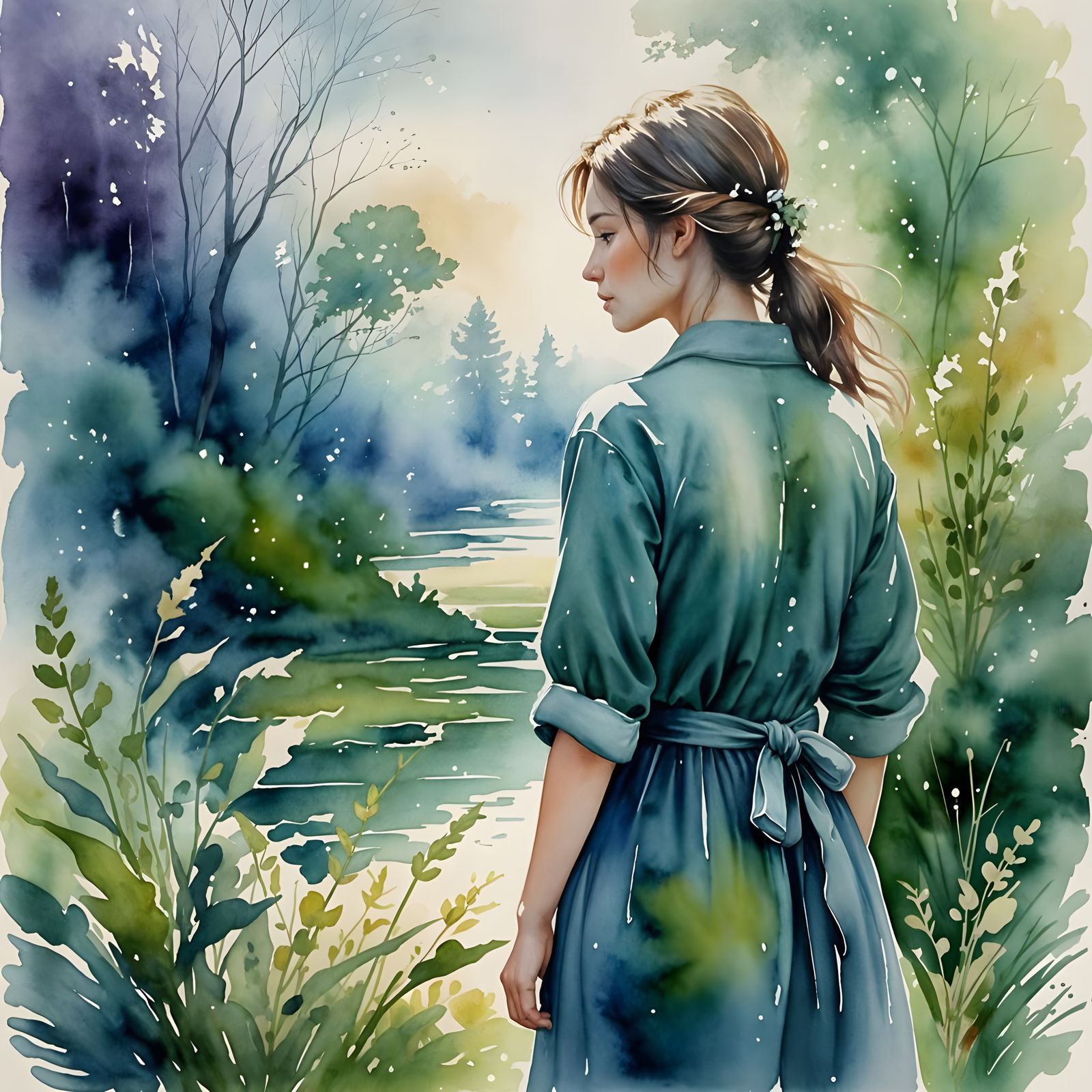 Learn to Say No Watercolor Art