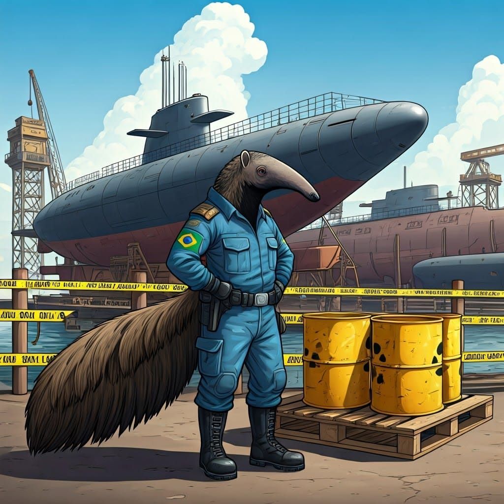 Brazilian Anteater in Radioactive Submarine Factory, Comic B...