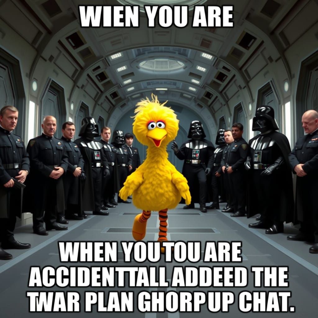 Big Bird Meets Star Wars in a Hilarious Mismatch