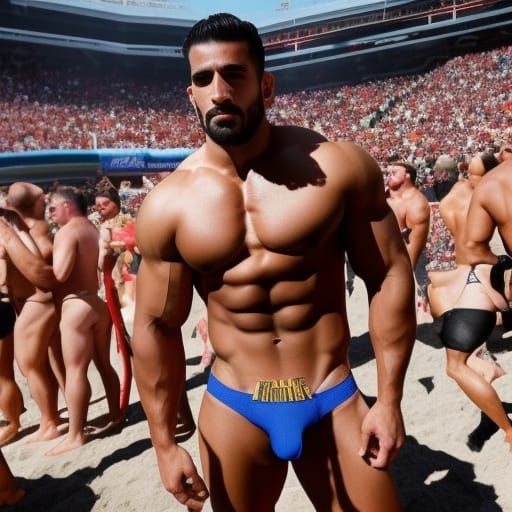 Muscular Matador in Arena: Detailed 8k Concept Art