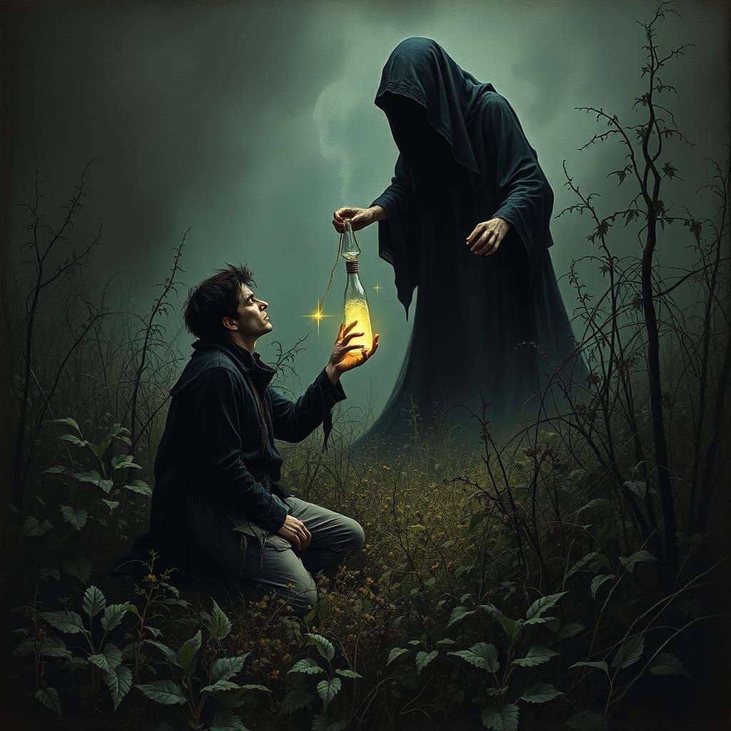 Surreal Overgrown Field: Ethereal Potion