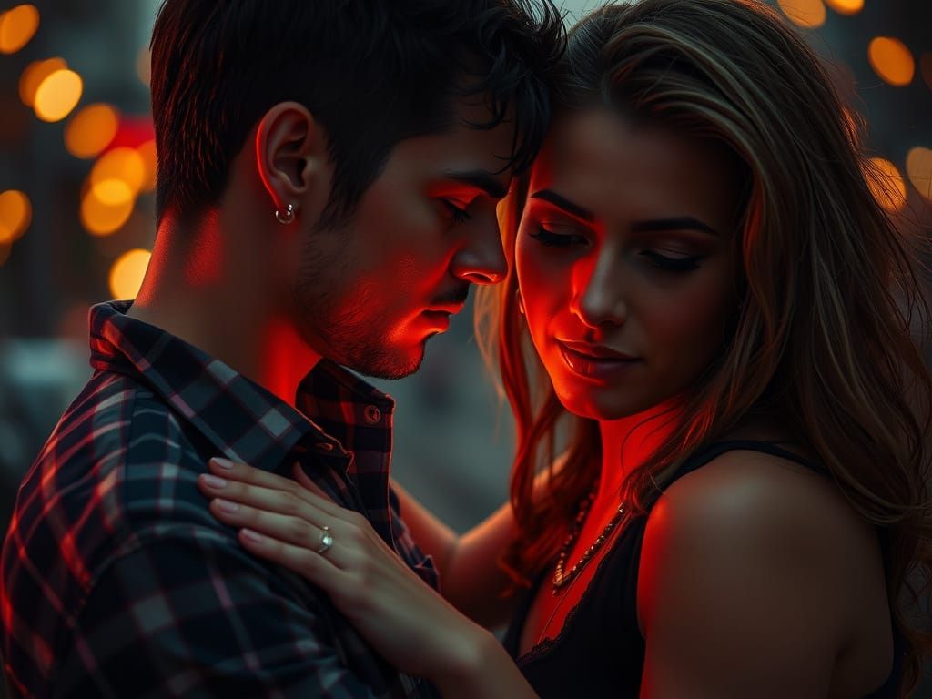 Sensual Grunge Portrait of Love