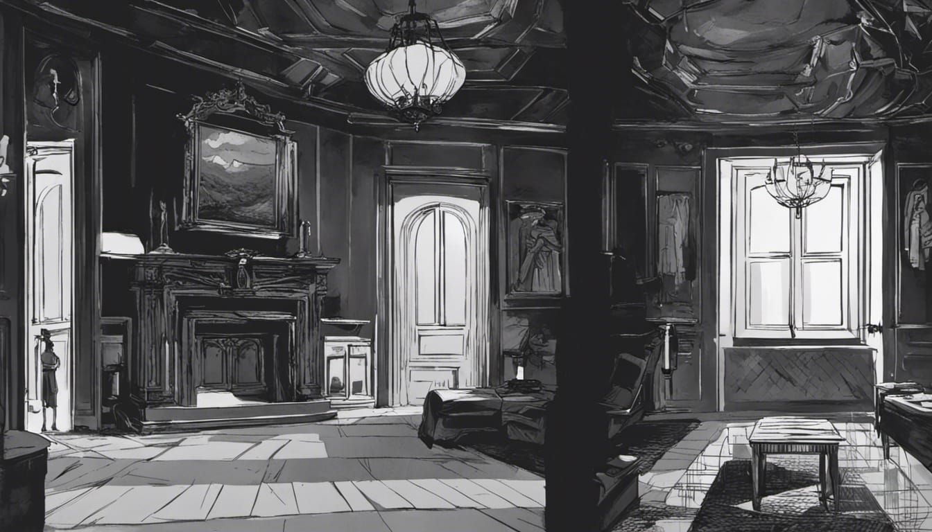 AI Generated Image of a Dark Room