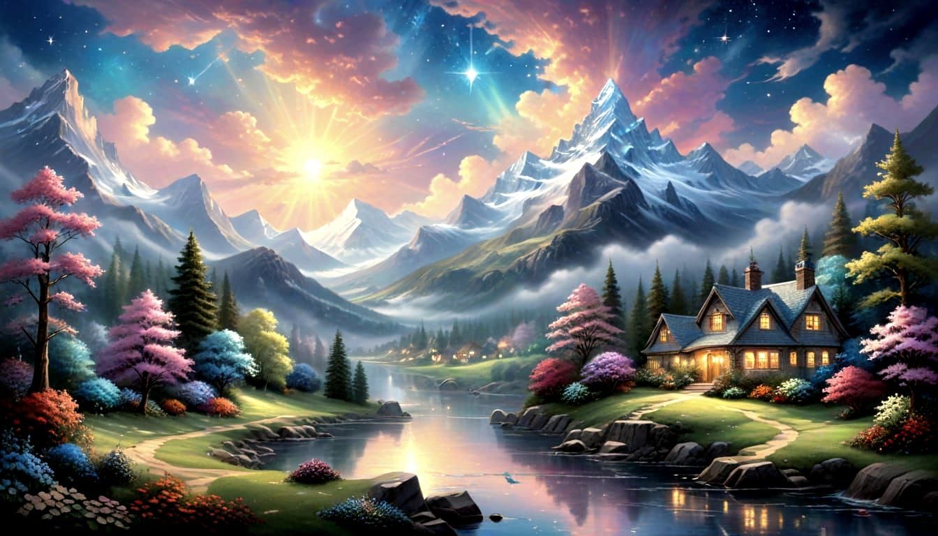 Celestial Dreamscape with Ethereal Light