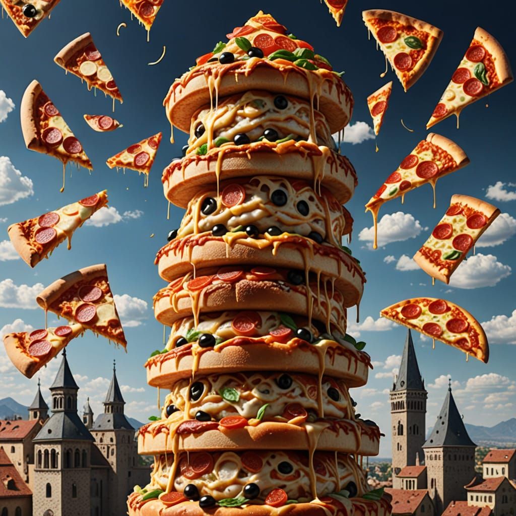 The Tower of Pizza: A Culinary Construction