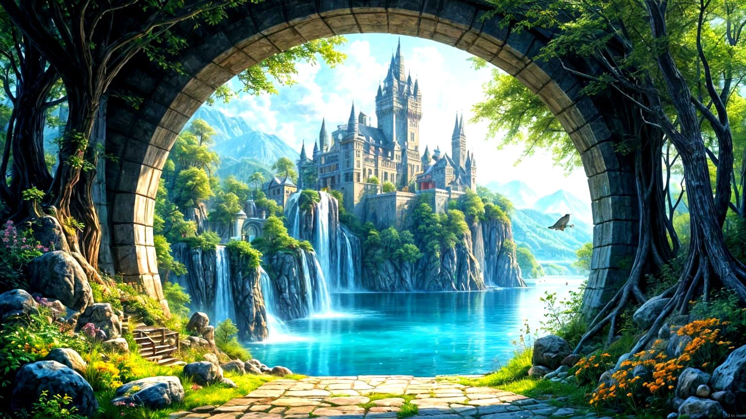 Artist Unlocks New Worlds With Glowing Castle Painting