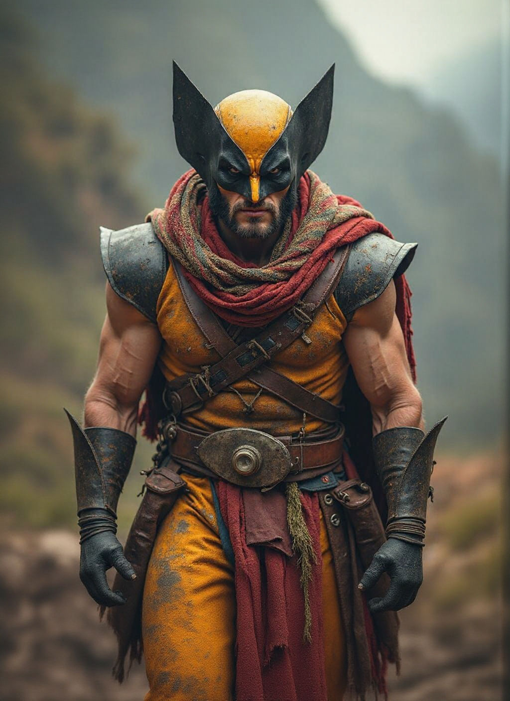 Wolverine's Nepalese Fabric Patchwork Costume