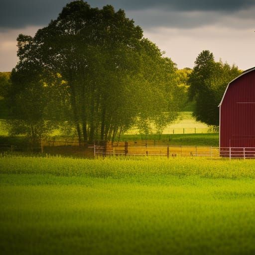 Picturesque Farm Scene: Professional Photography
