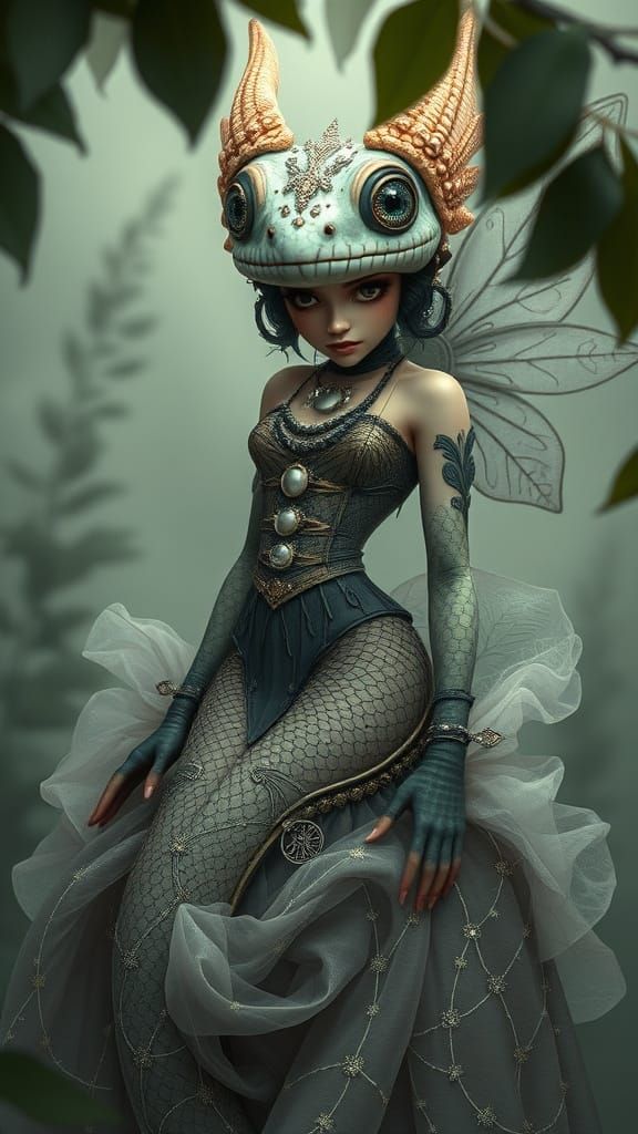 Steampunk Siren in Wlop Style