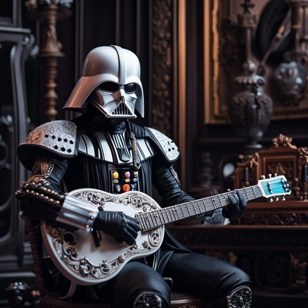 Gothic Pastel Darth Vader Punk Rockstar Portrait