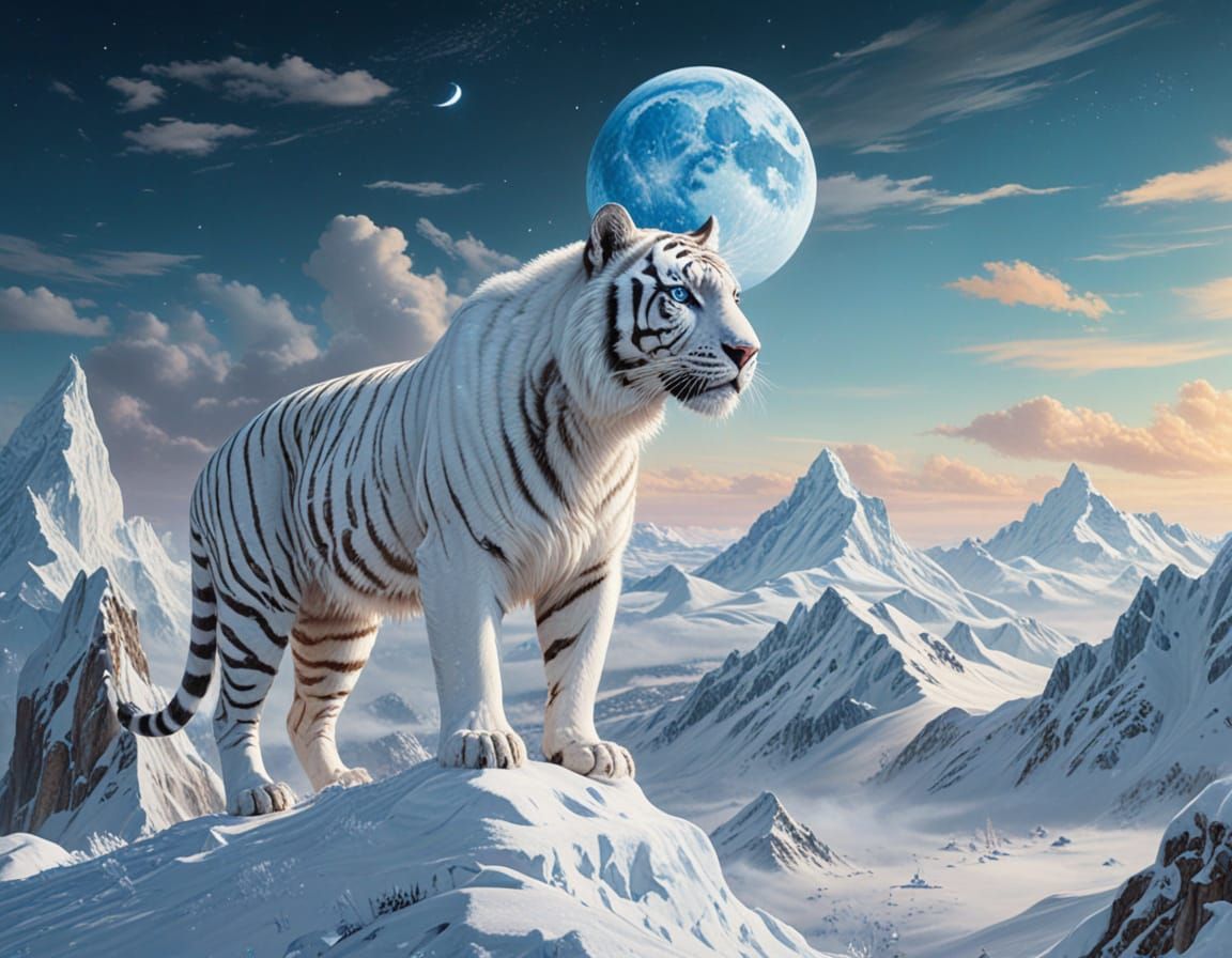 Surreal Tiger in Cosmic Landscape