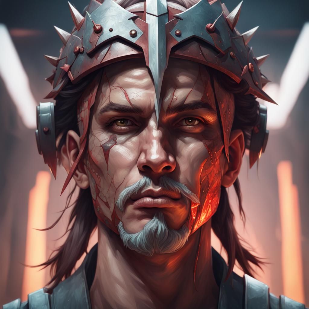 Warrior Ready for Battle: Hyperdetailed Concept Art