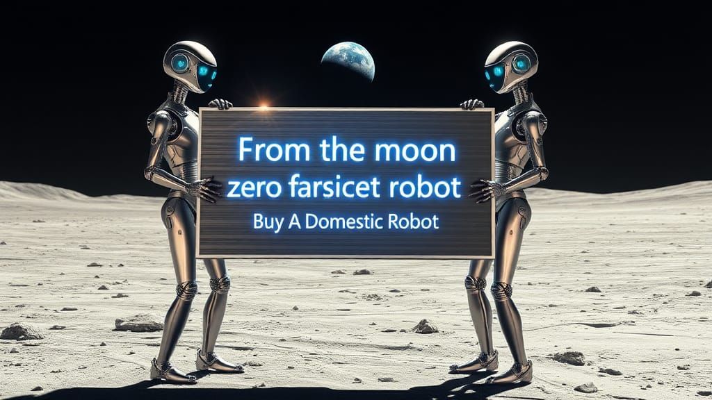 Lunar Robots Promote Domestic Service in Retro-Futuristic St...