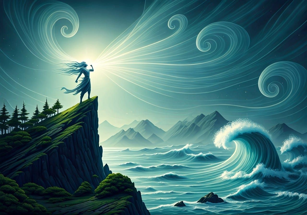 Wind God Shaping Landscape from Mountain Peak